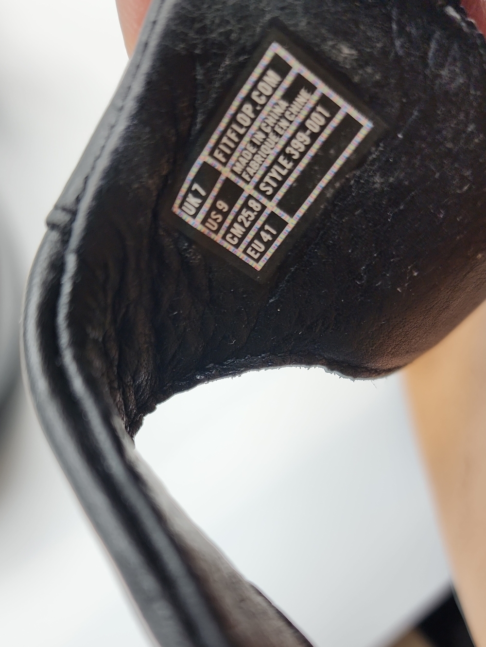 Fitflop Women’s Size 9 Pietra II Sandal Shoes Black Leather Thong Slip On - Picture 7 of 12
